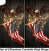 Eagle Holding Flag Cornhole Boards Wraps (Set of 2)