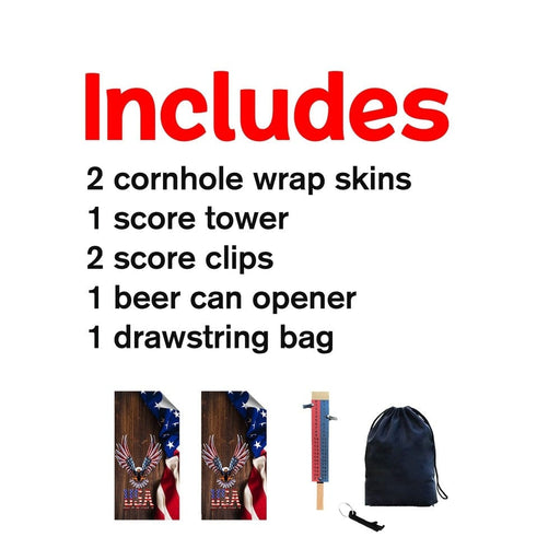 Eagle Love It or Leave Cornhole Boards Wraps (Set of 2)