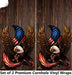 Eagle Windy Flag Cornhole Boards Wraps (Set of 2)