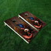 Eagle Windy Flag Cornhole Boards Wraps (Set of 2)