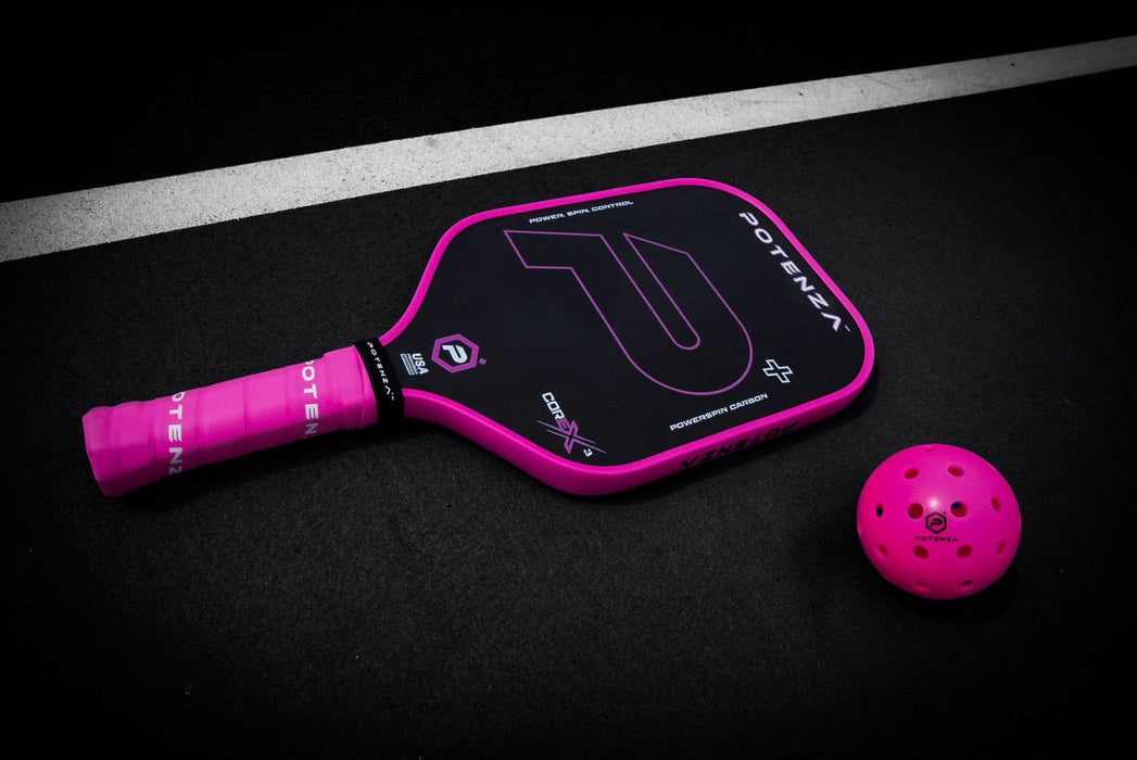 PRO Paddles P+ PowerSpin Carbon COREx3 (Neon Pink)