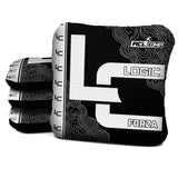 Contour Black White Cornhole Bags - Multiple Series - Set of 4