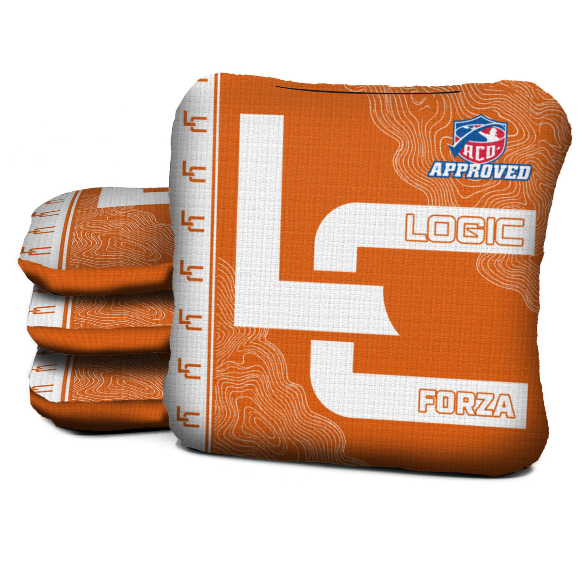 Contour Orange Cornhole Bags - Multiple Series - Set of 4