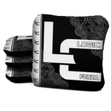 Contour Black White Cornhole Bags - Multiple Series - Set of 4