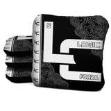 Contour Black White Cornhole Bags - Multiple Series - Set of 4