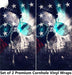 Glowing Skull Cornhole Boards Wraps (Set of 2)