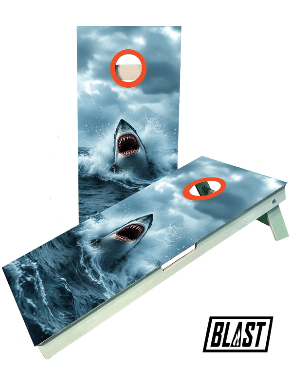 cornhole boards Great White Shark Cornhole Boards