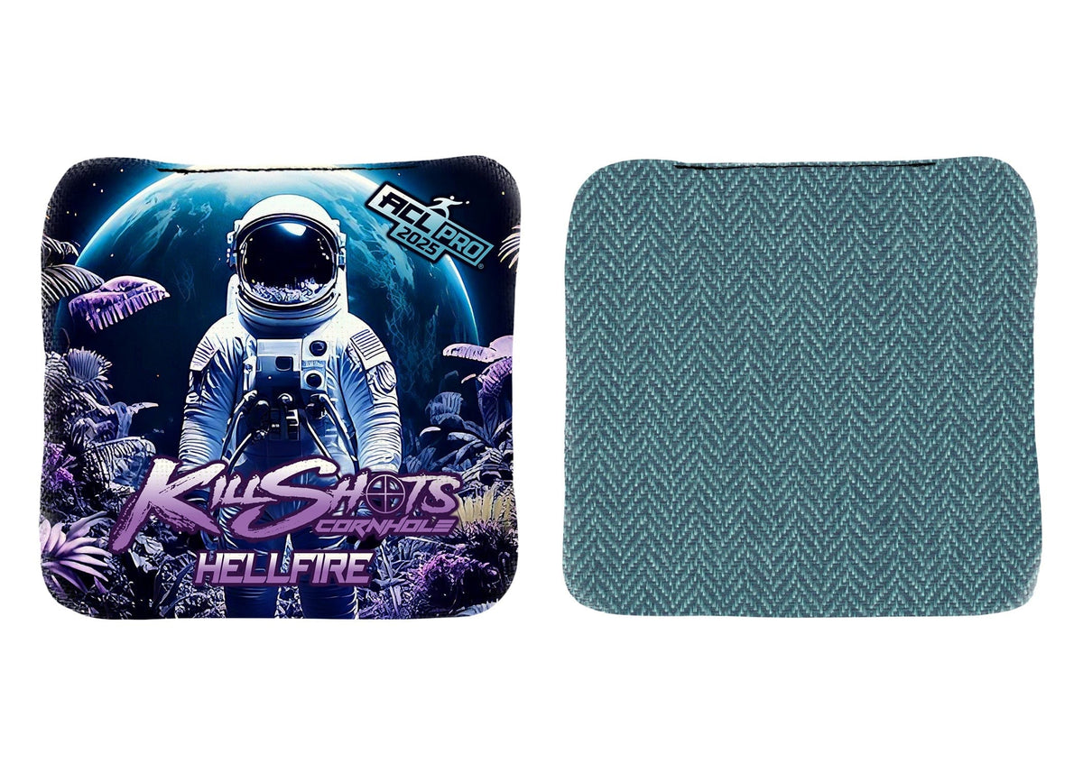 Bags Ultra-Violet Astronaut Killshots Cornhole | Hellfire Series | Limited Edition | 2025 ACL Pro Cornhole Bags
