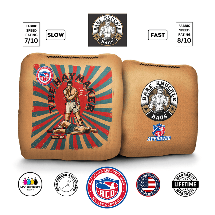 Bare Knuckle Bags - ACO Approved - The Haymaker - Generation 2 - Pro Cornhole Bags