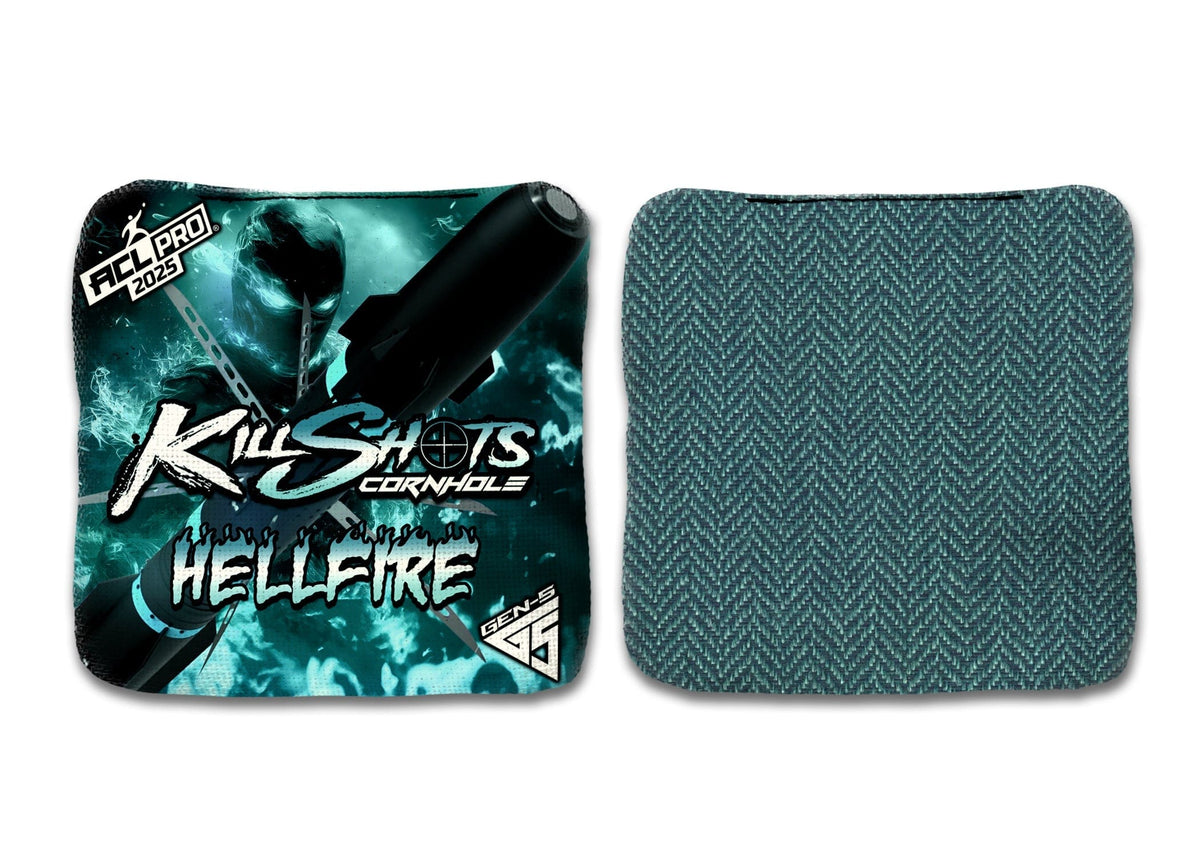Bags Teal Killshots Cornhole | Hellfire Series | Limited Edition | 2025 ACL Pro Cornhole Bags