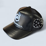 Hat Leather Logo Trucker Hat