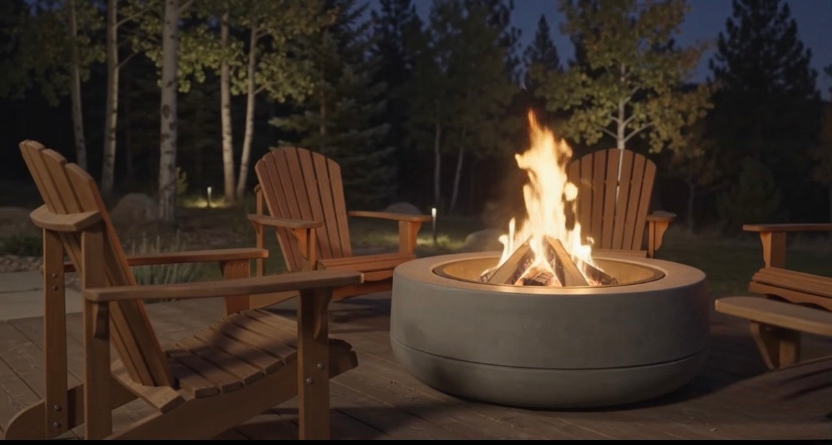 Tumbler - 48" Wood Burning Concrete Fire pit