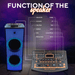 Ultimate Dual 12'' Portable Wireless LED Bluetooth Speaker w 2 Mics