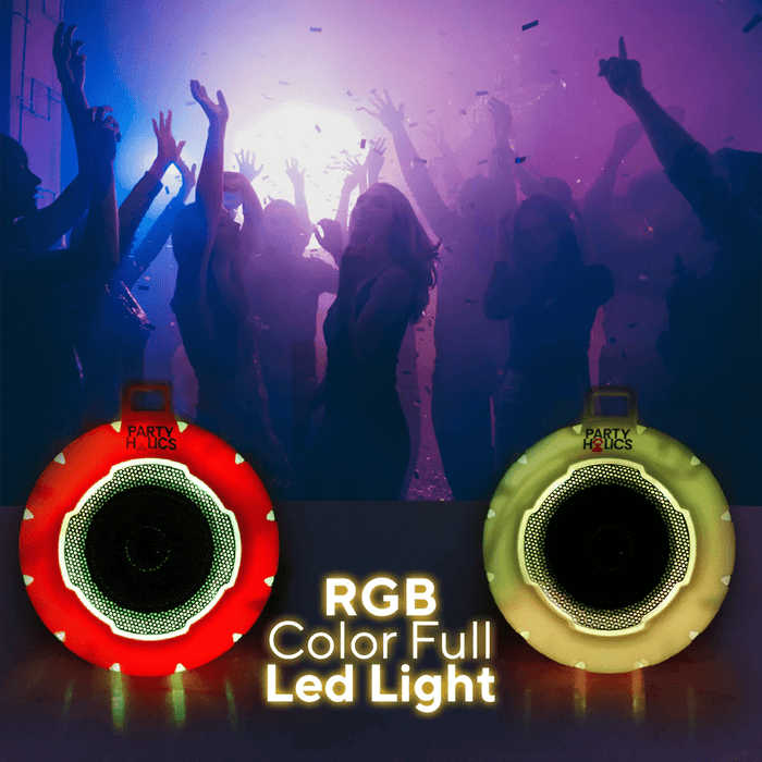 Red Halo Waterproof IPX 7 Portable Wireless LED Bluetooth Speaker