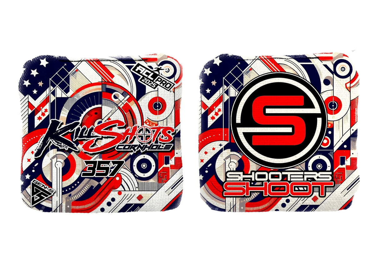 Bags Abstract USA / Yes (+$15) Killshots Cornhole | 357 Series | Limited Designs | 2025 ACL Pro Cornhole Bags