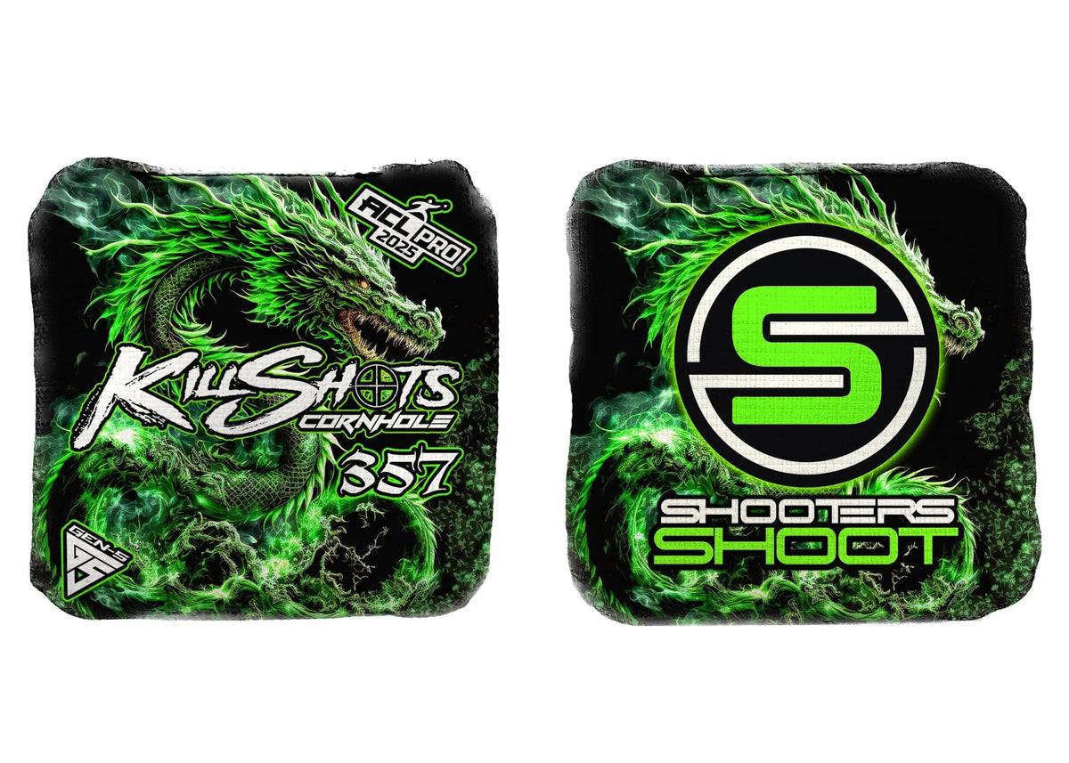 Bags Dragon / Yes (+$15) Killshots Cornhole | 357 Series | Limited Designs | 2025 ACL Pro Cornhole Bags
