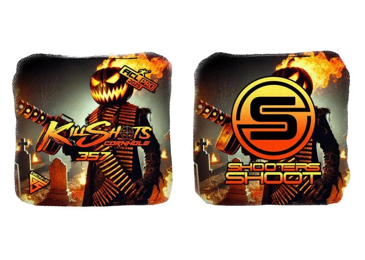 Bags Carnage Killers Pumpkin Fury / Yes (+$15) Killshots Cornhole | 357 Series | Limited Designs | 2025 ACL Pro Cornhole Bags