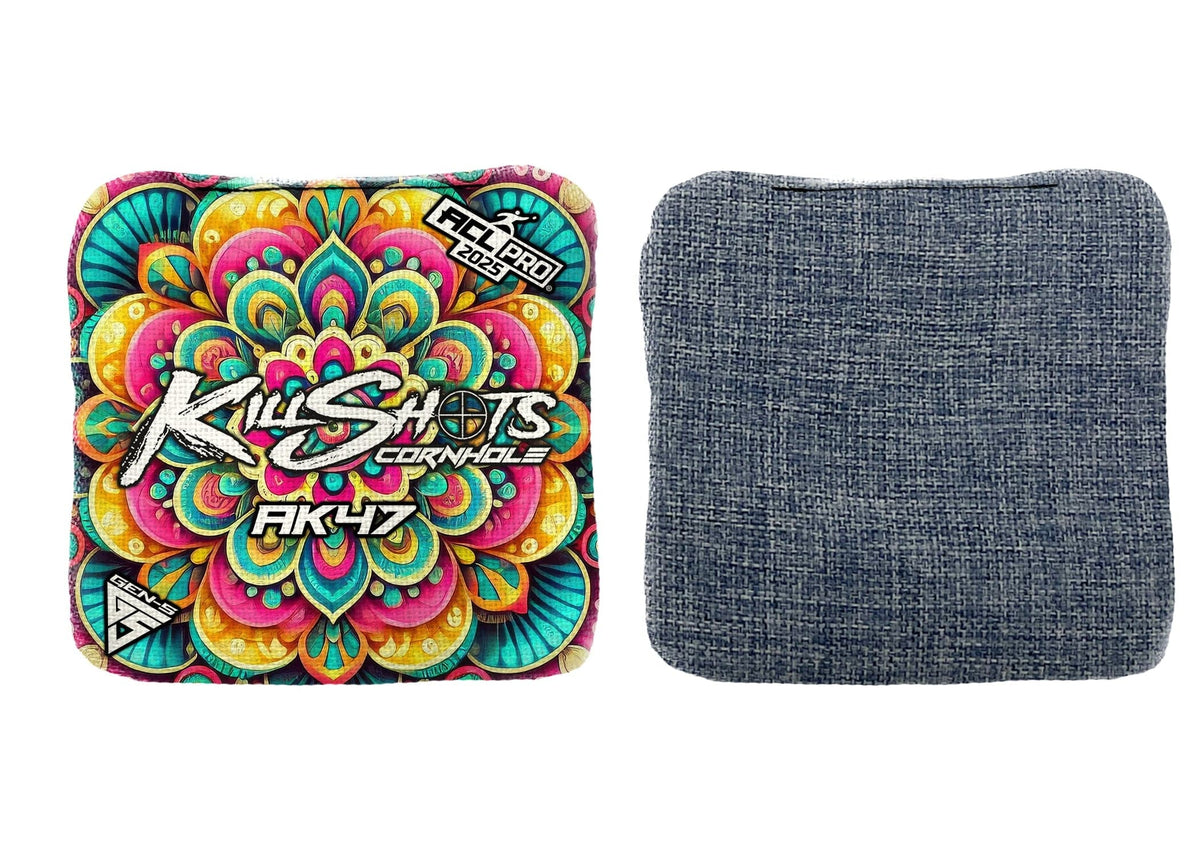 Bags Kaleidoscope Orbit Orange / Yes (+$15) Killshots Cornhole | AK47 Series | Limited Designs | 2025 ACL Pro Cornhole Bags