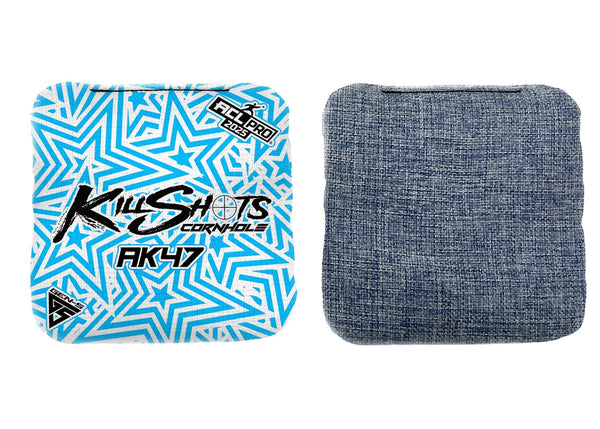Bags Star Burst Light Blue / Yes (+$15) Killshots Cornhole | AK47 Series | Stock Designs | 2025 ACL Pro Cornhole Bags