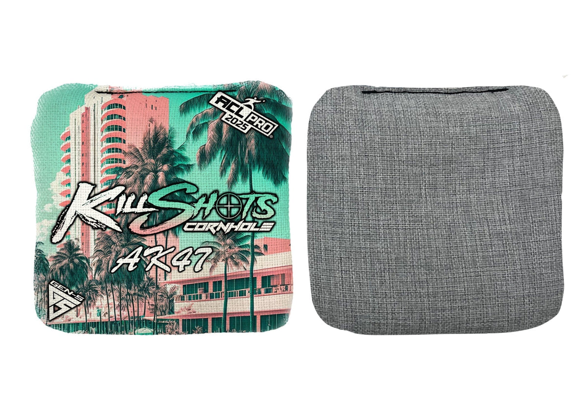Bags Palm Paradise / Yes (+$15) Killshots Cornhole | AK47 Series | Limited Designs | 2025 ACL Pro Cornhole Bags