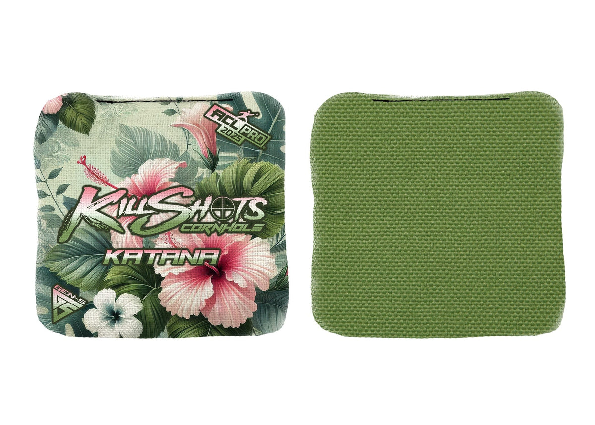 Bags Hibiscus Paradise / Yes (+$15) Killshots Cornhole | Katana Series | Limited Edtion | 2025 ACL PRO Cornhole Bags