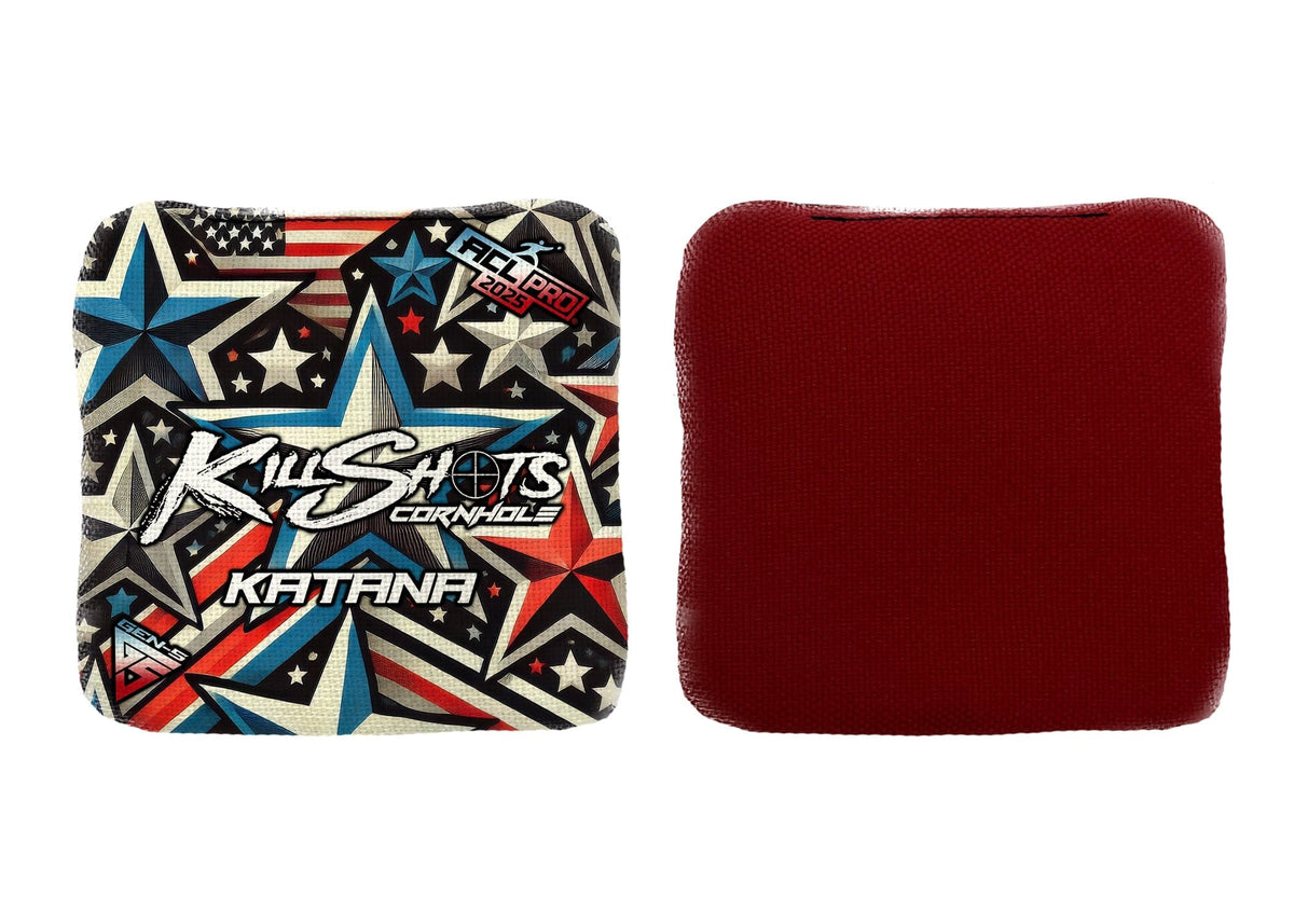 Bags Liberty Stars / Yes (+$15) Killshots Cornhole | Katana Series | Limited Edtion | 2025 ACL PRO Cornhole Bags