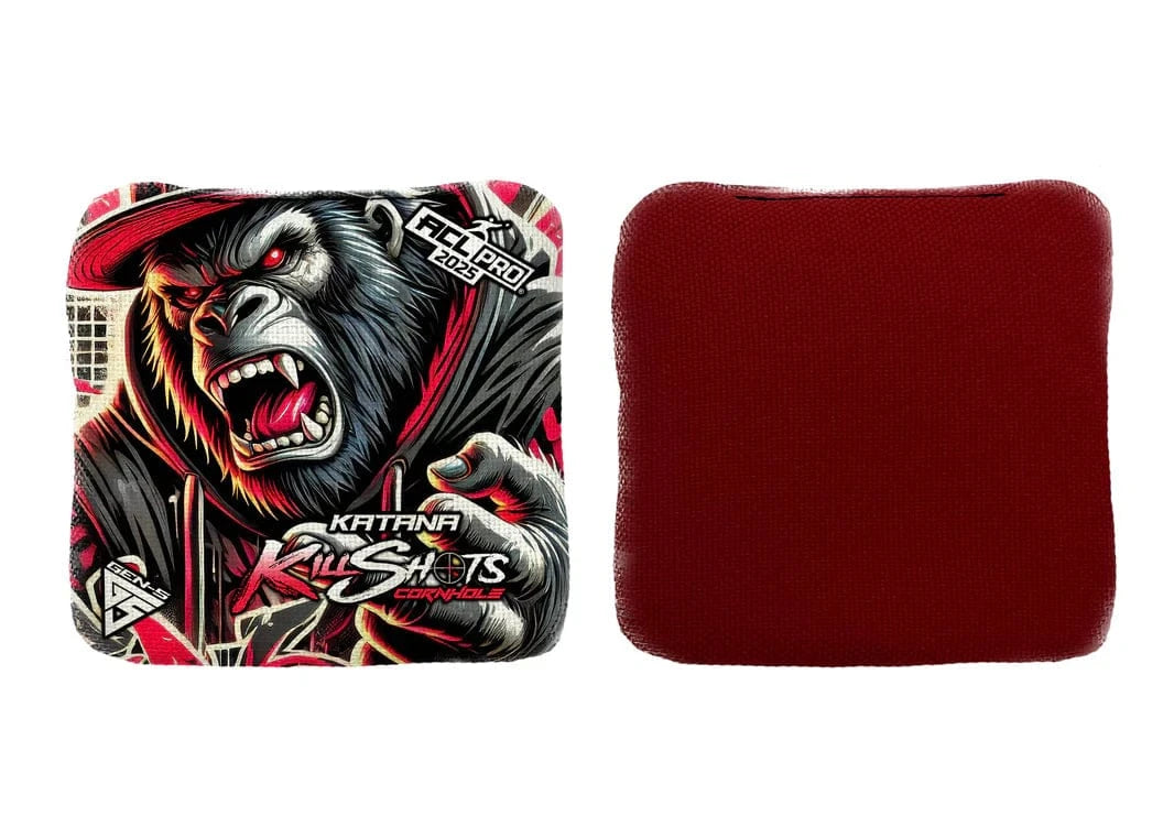 Bags Primal Pulse Red / Yes (+$15) Killshots Cornhole | 357mag Series | Limited Designs | 2025 ACL Pro Cornhole Bags