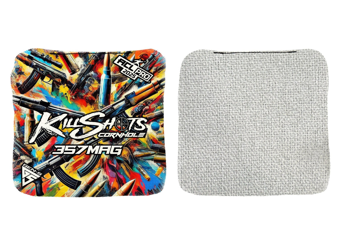 Bags Artillery Splash / Yes (+$15) Killshots Cornhole | 357mag Series | Limited Designs | 2025 ACL Pro Cornhole Bags