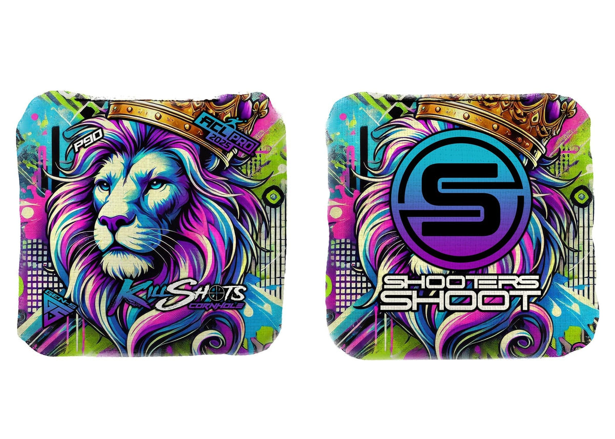 Bags Majestic Reign Black / Yes (+$15) Killshots Cornhole | P90 Series | Limited Designs | 2025 ACL Pro Cornhole Bags