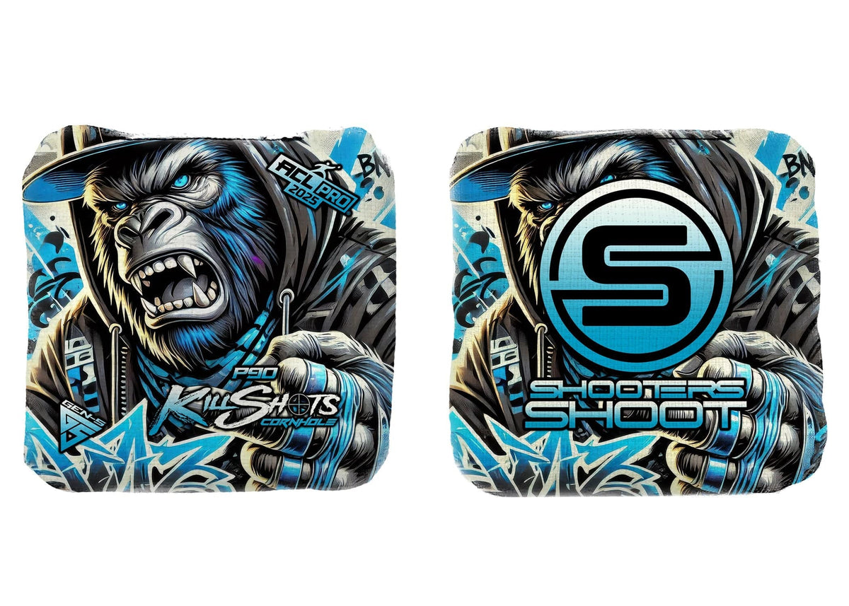 Bags Primal Pulse Blue / Yes (+$15) Killshots Cornhole | P90 Series | Limited Designs | 2025 ACL Pro Cornhole Bags