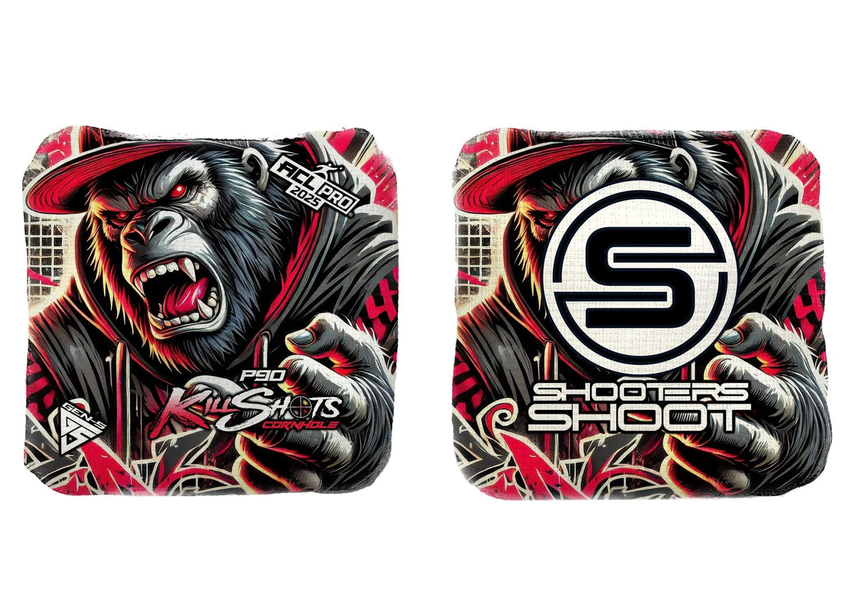 Bags Primal Pulse Red / Yes (+$15) Killshots Cornhole | P90 Series | Limited Designs | 2025 ACL Pro Cornhole Bags