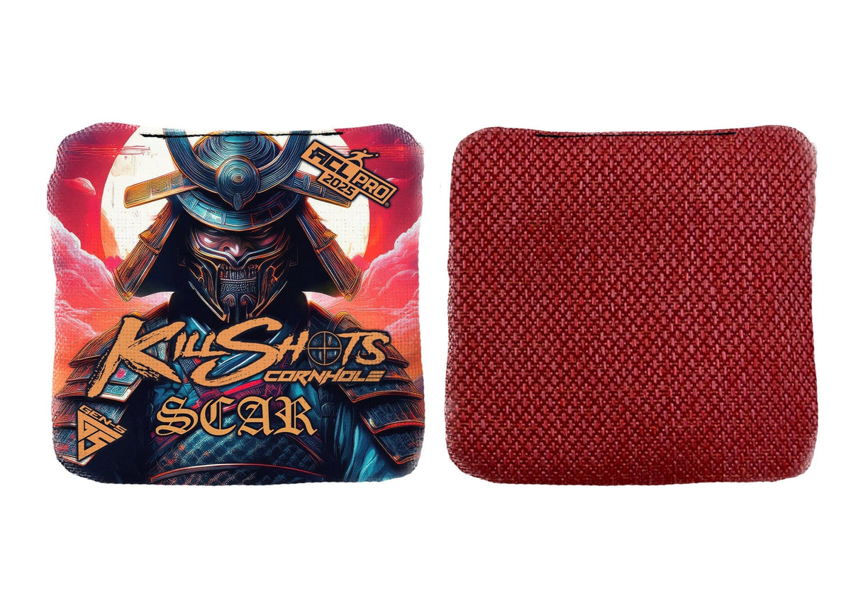 Bags Samurai Skies / Yes (+$15) Killshots Cornhole | Scar-H Series | Limited Designs | 2025 ACL Pro Cornhole Bags