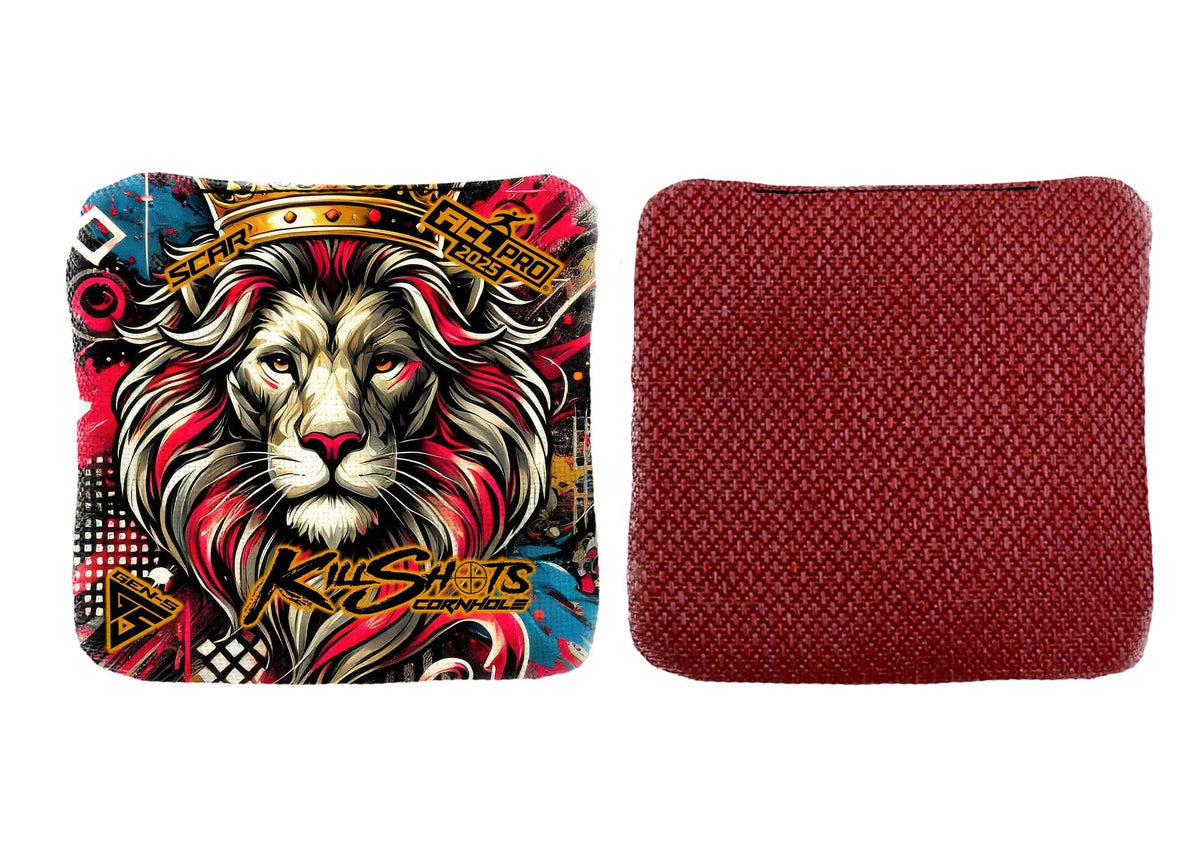 Bags Majestic Reign White / Yes (+$15) Killshots Cornhole | Scar-H Series | Limited Designs | 2025 ACL Pro Cornhole Bags