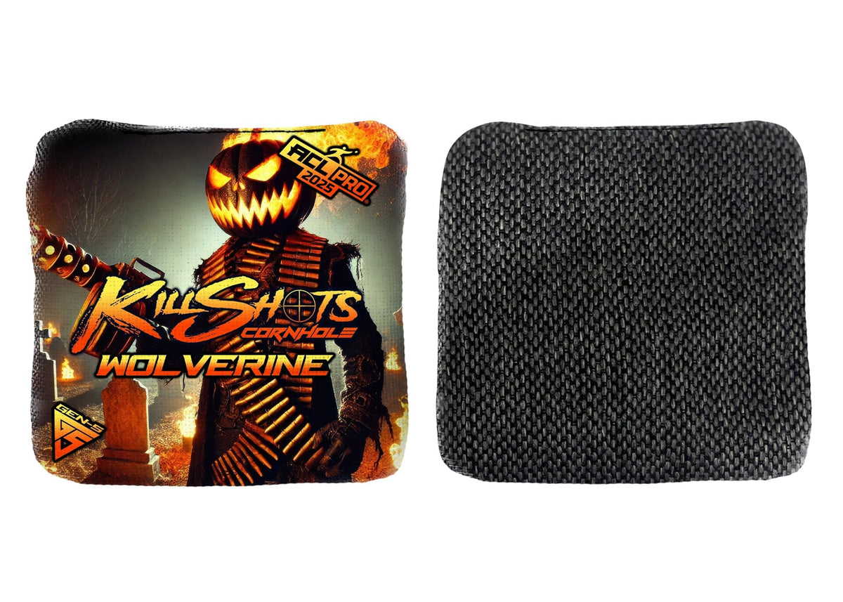 Bags Carnage Killers Pumpkin Fury / Yes (+$15) Killshots Cornhole | Wolverine Series | Limited Designs | 2025 ACL Pro Cornhole Bags