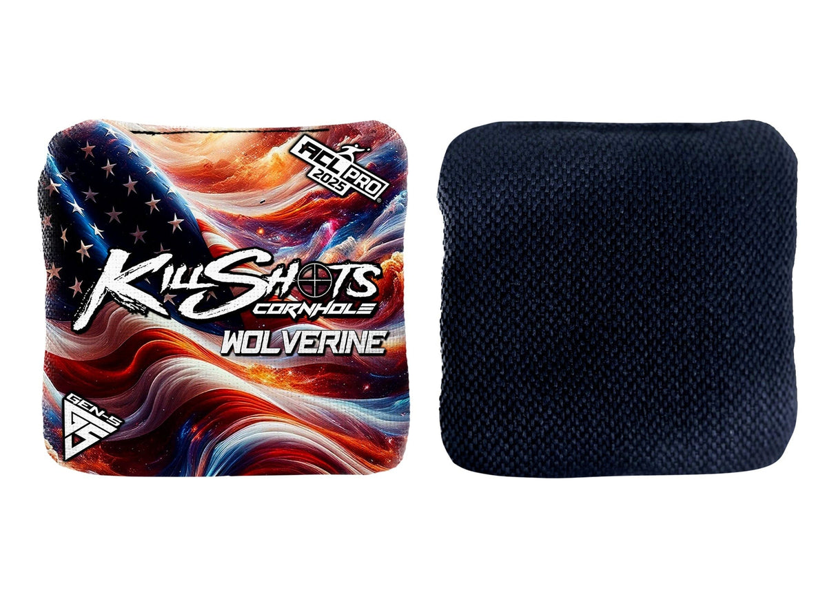 Bags Galaxy Flag / No Killshots Cornhole | Wolverine-L Series | Limited Designs | 2025 ACL Pro Cornhole Bags
