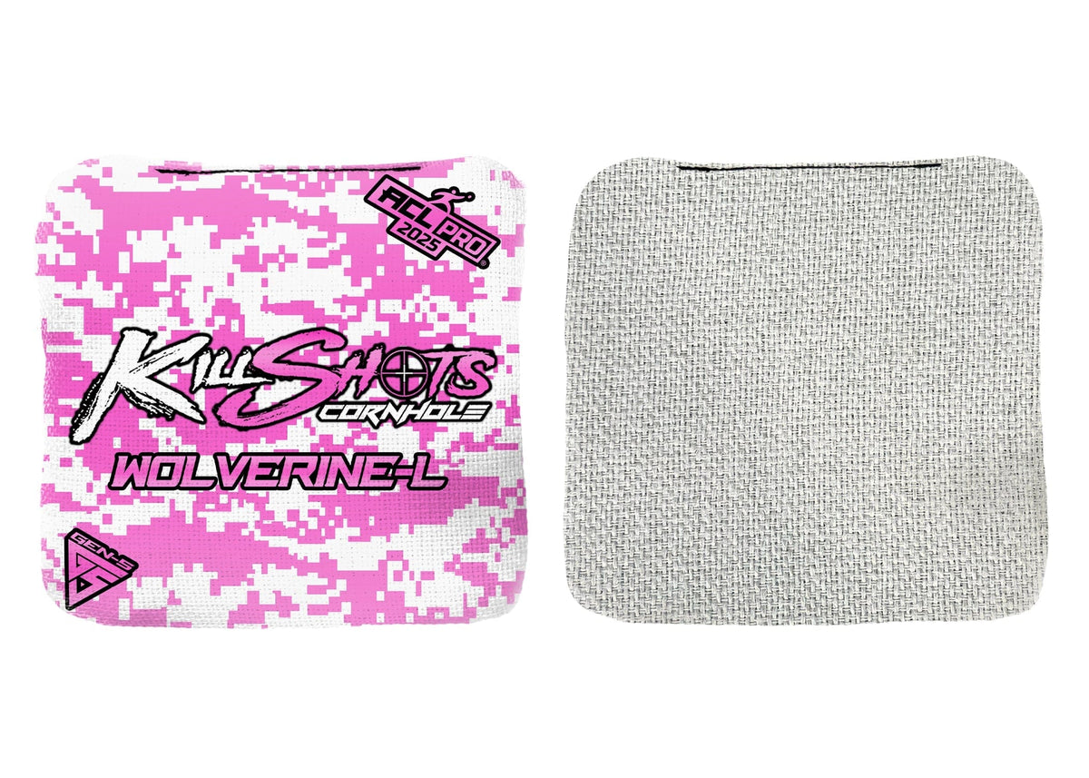Bags Killshots Cornhole | Wolverine-L Series | Limited Designs | 2025 ACL Pro Cornhole Bags