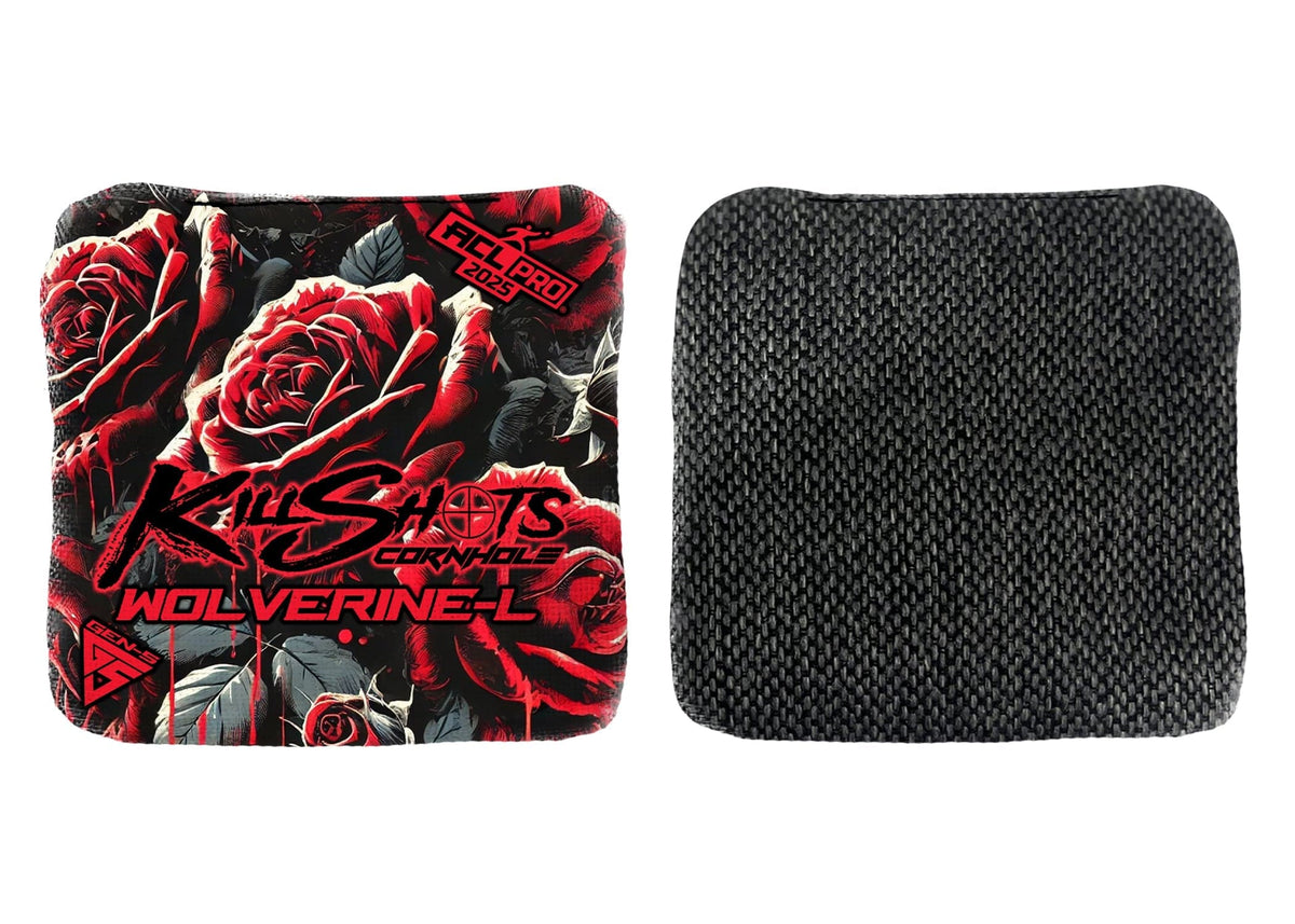 Bags Dripping Thorn Black / No Killshots Cornhole | Wolverine-L Series | Limited Designs | 2025 ACL Pro Cornhole Bags
