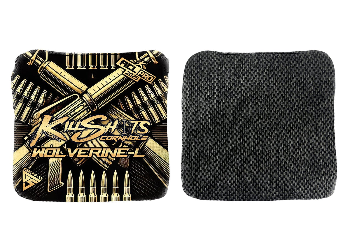 Bags Gold Rush / No Killshots Cornhole | Wolverine-L Series | Limited Designs | 2025 ACL Pro Cornhole Bags