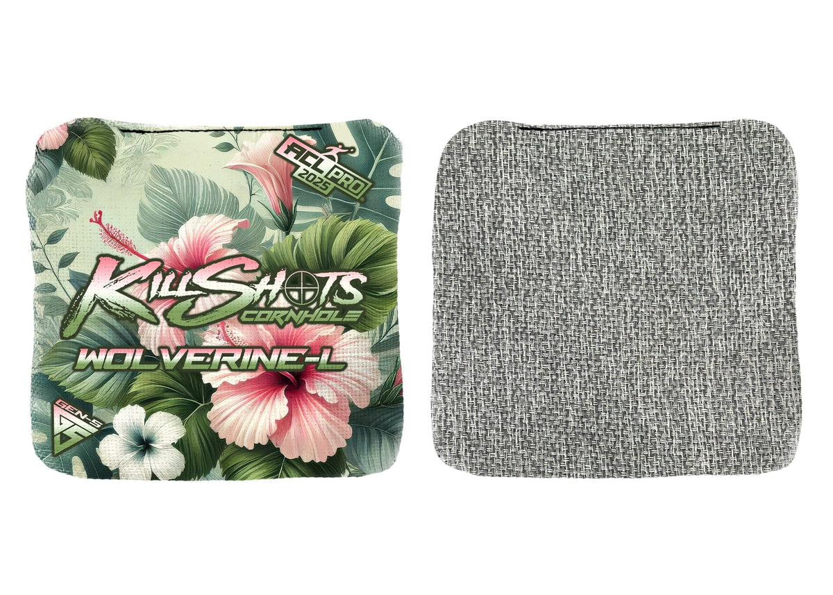 Bags Hibiscus Paradise / Yes (+$15) Killshots Cornhole | Wolverine-L Series | Limited Designs | 2025 ACL Pro Cornhole Bags