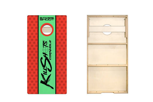Board Aqua Killshots Cornhole "Shooters Shoot Pattern" Pro-Style Cornhole Boards