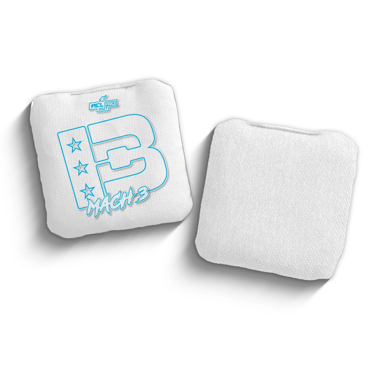 2027 Brotherhood Cornhole Mach 3 White Outline Edition ACL Pro Stamped Cornhole Bags