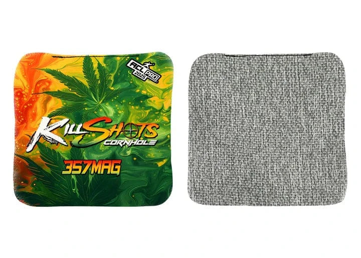 Bags 420 Rasta Swir / Yes (+$15) Killshots Cornhole | 357mag Series | Limited Designs | 2025 ACL Pro Cornhole Bags