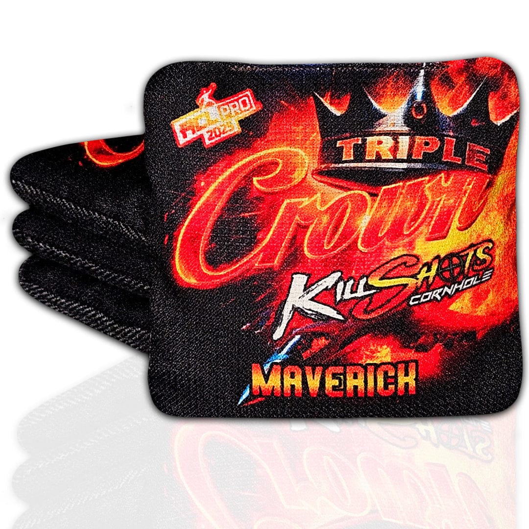 Bags Blazing Crown Killshots Cornhole | Maverick Series | Limited Edition | 2025 ACL Pro Cornhole Bags