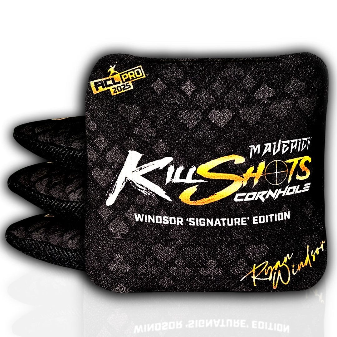 Bags Maverick Series (Black) / Yes (+$15) Killshots Cornhole |  Windsor 'Signature Edition' | Apache & Maverick Series | 2025 ACL Pro Cornhole Bags