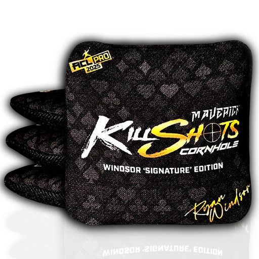 Bags Maverick Series (Black) / Yes (+$15) Killshots Cornhole |  Windsor 'Signature Edition' | Apache & Maverick Series | 2025 ACL Pro Cornhole Bags
