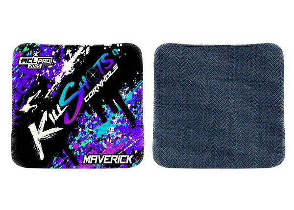 Bags Aqua Splatter Killshots Cornhole | Maverick Series | Stock Designs | 2025 ACL Pro Cornhole Bags