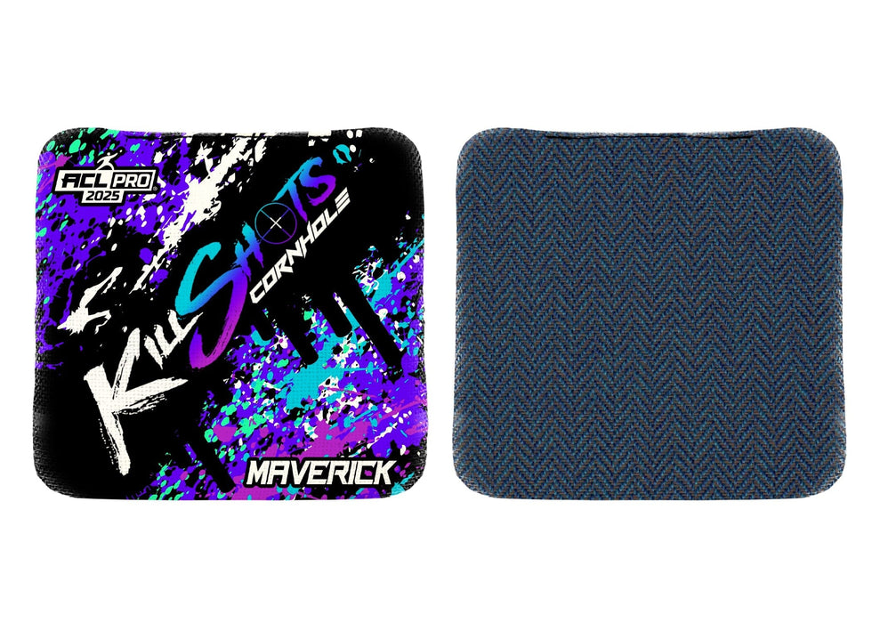 Bags Aqua Splatter Killshots Cornhole | Maverick Series | Stock Designs | 2025 ACL Pro Cornhole Bags