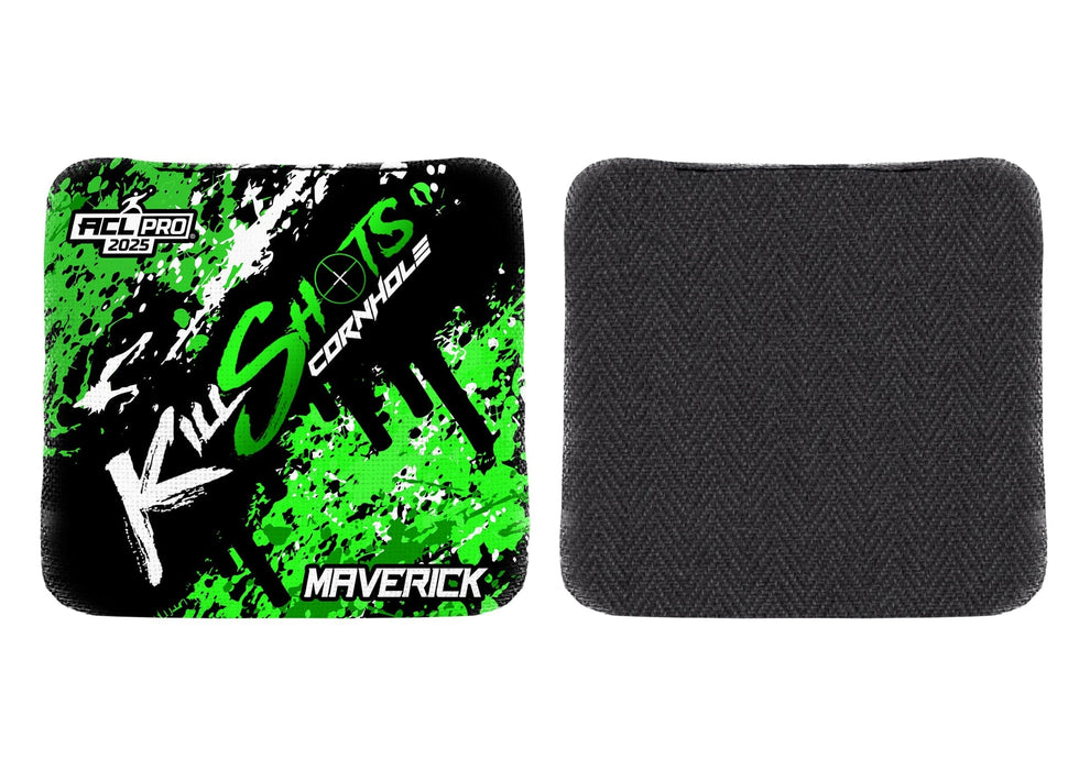 Bags Green Splatter Killshots Cornhole | Maverick Series | Stock Designs | 2025 ACL Pro Cornhole Bags