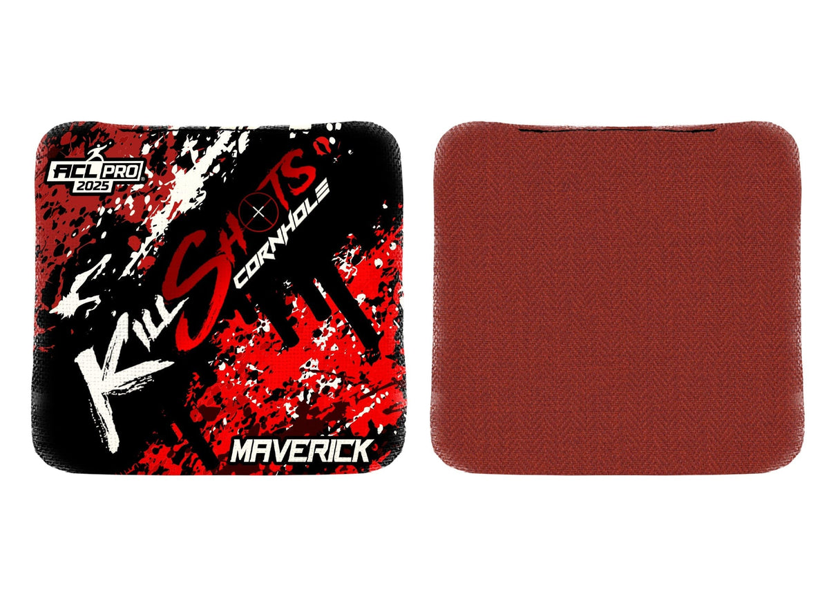 Bags Red Splatter Killshots Cornhole | Maverick Series | Stock Designs | 2025 ACL Pro Cornhole Bags