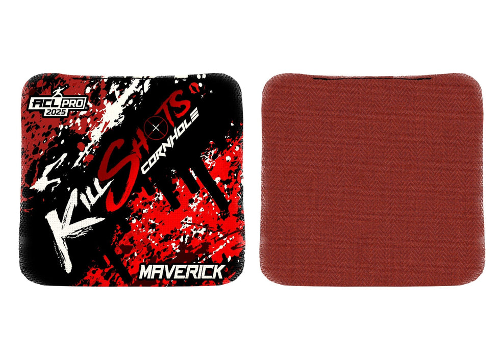 Bags Red Splatter Killshots Cornhole | Maverick Series | Stock Designs | 2025 ACL Pro Cornhole Bags